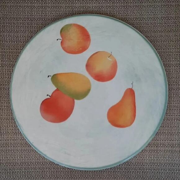 Debenhams Ceramic Hand Painted Serving Platter Apples/Pears 13" - Picture 1 of 3